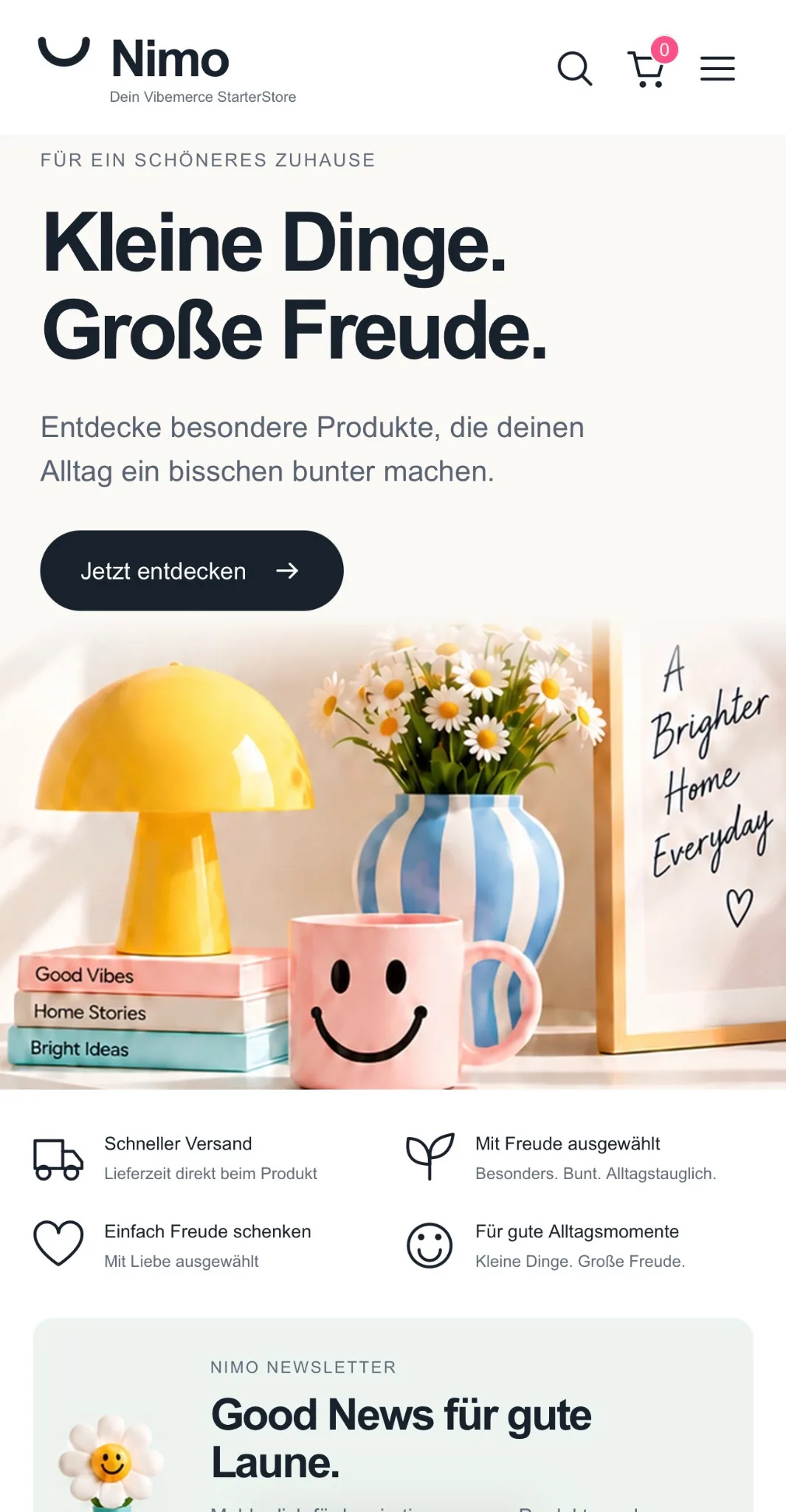 NIMO mobile Shopansicht