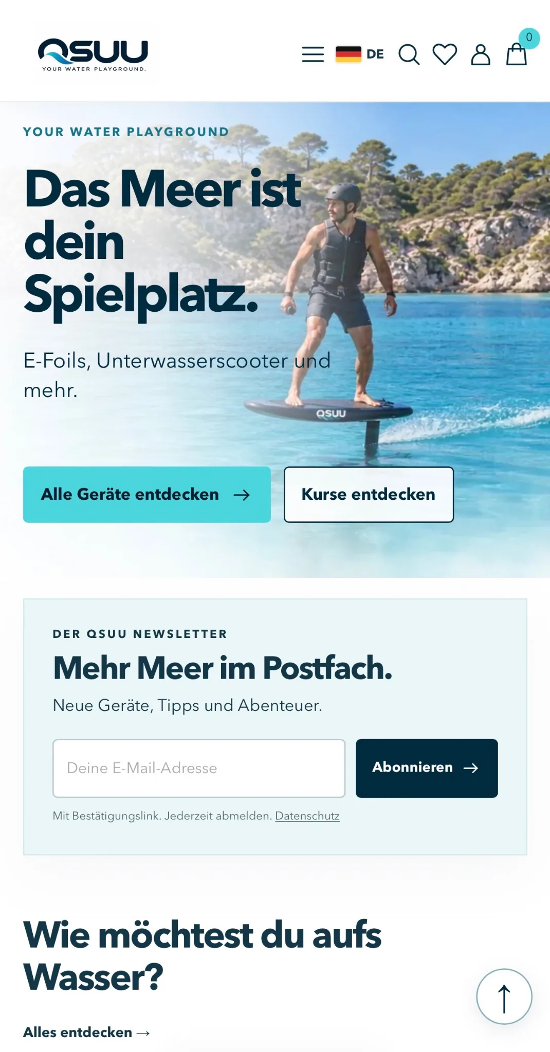 QSUU mobile Shopansicht